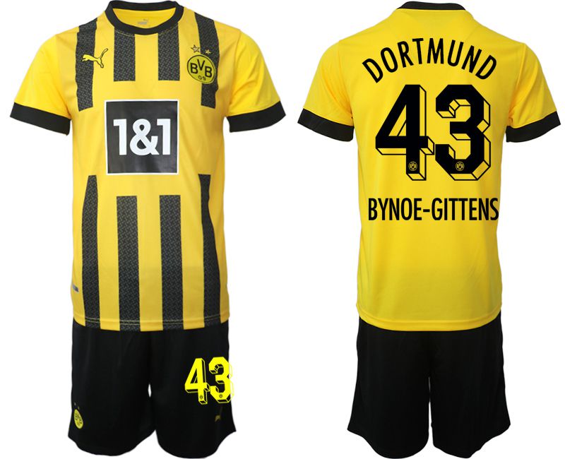 Men 2022-2023 Club Borussia Dortmund home yellow #43 Soccer Jersey->customized soccer jersey->Custom Jersey